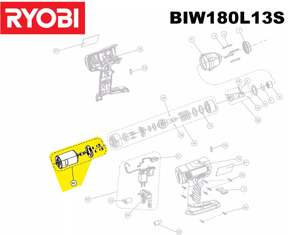 moteur réf. 5131031989 Ryobi